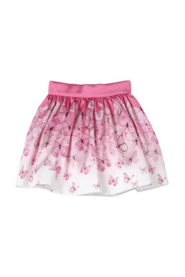 colorful-butterfly-print-pleated-skirt