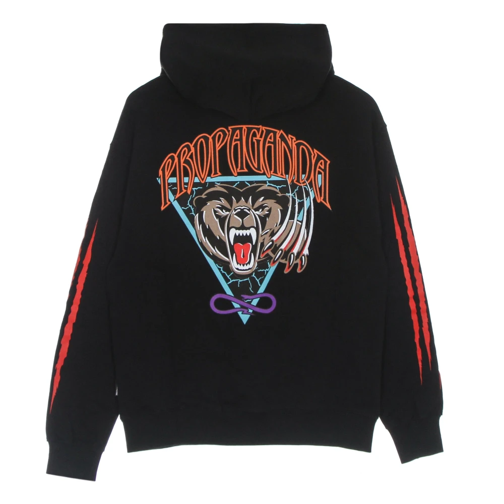 Propaganda Zwarte Lichtgewicht Hoodie Grizzly Black Heren