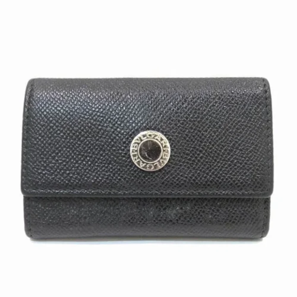 Bvlgari Vintage Pre-owned Leather key-holders Black Heren