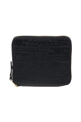 black-embossed-zip-around-wallet