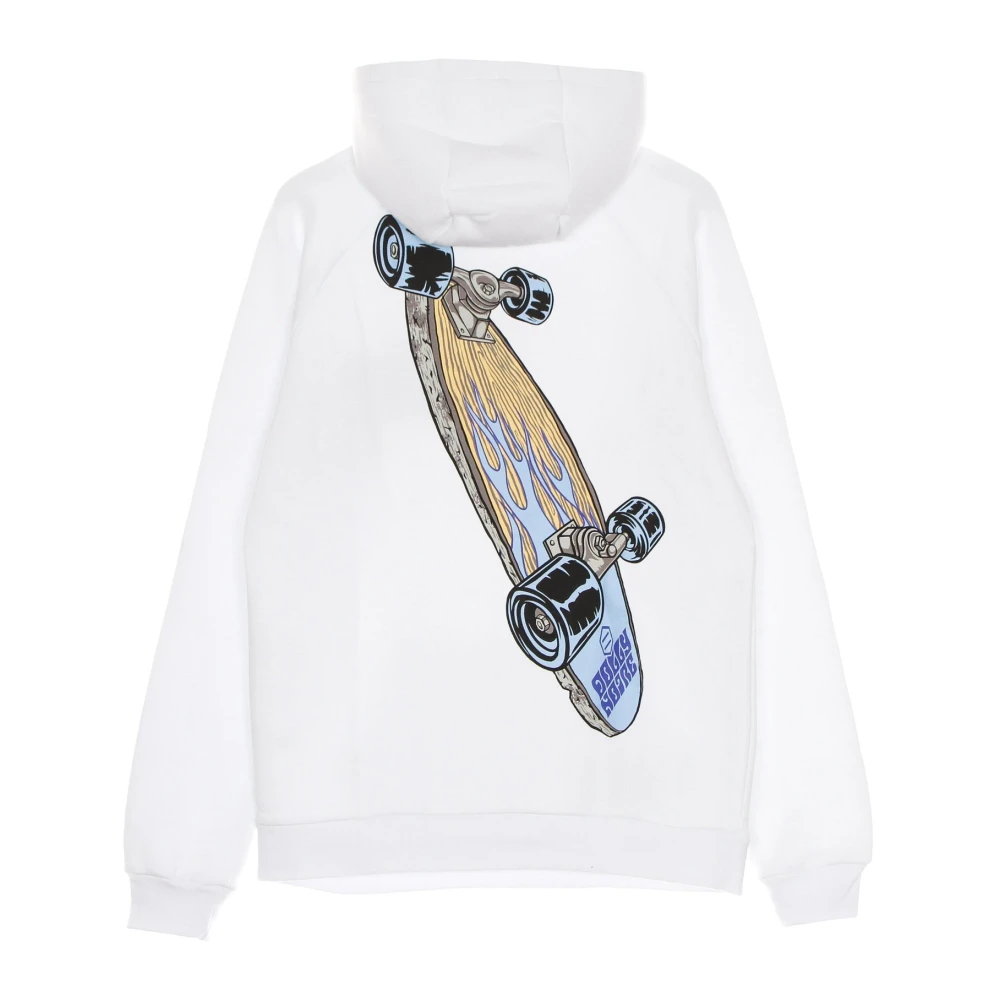 Dolly Noire Witte Cruiser Hoodie met Kangoeroezak White Heren