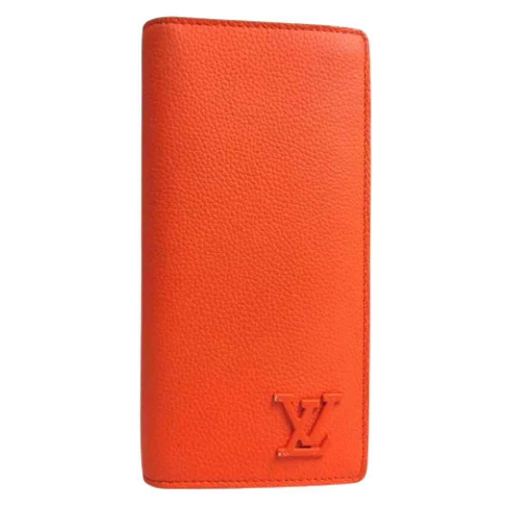 Louis Vuitton Vintage Pre-owned Canvas wallets Orange Heren