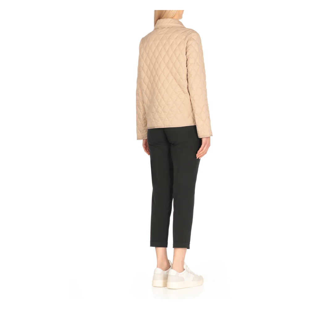 Fay Gewatteerde Beige Parka met Kraag Beige Dames