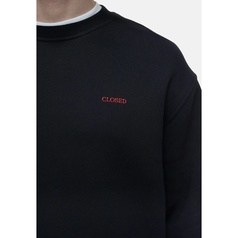 closed Gedrukte crewneck sweatshirt Black Heren