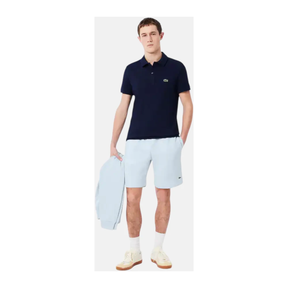 Lacoste Blauwe Katoenen Sweatshorts met Koord Blue Heren