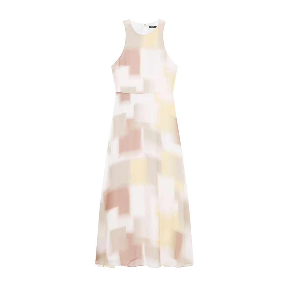 Armani Exchange Women's Multicolor Abito Midi Con Stampa Astratta Allover - Maxi Dresses - M - Dresses