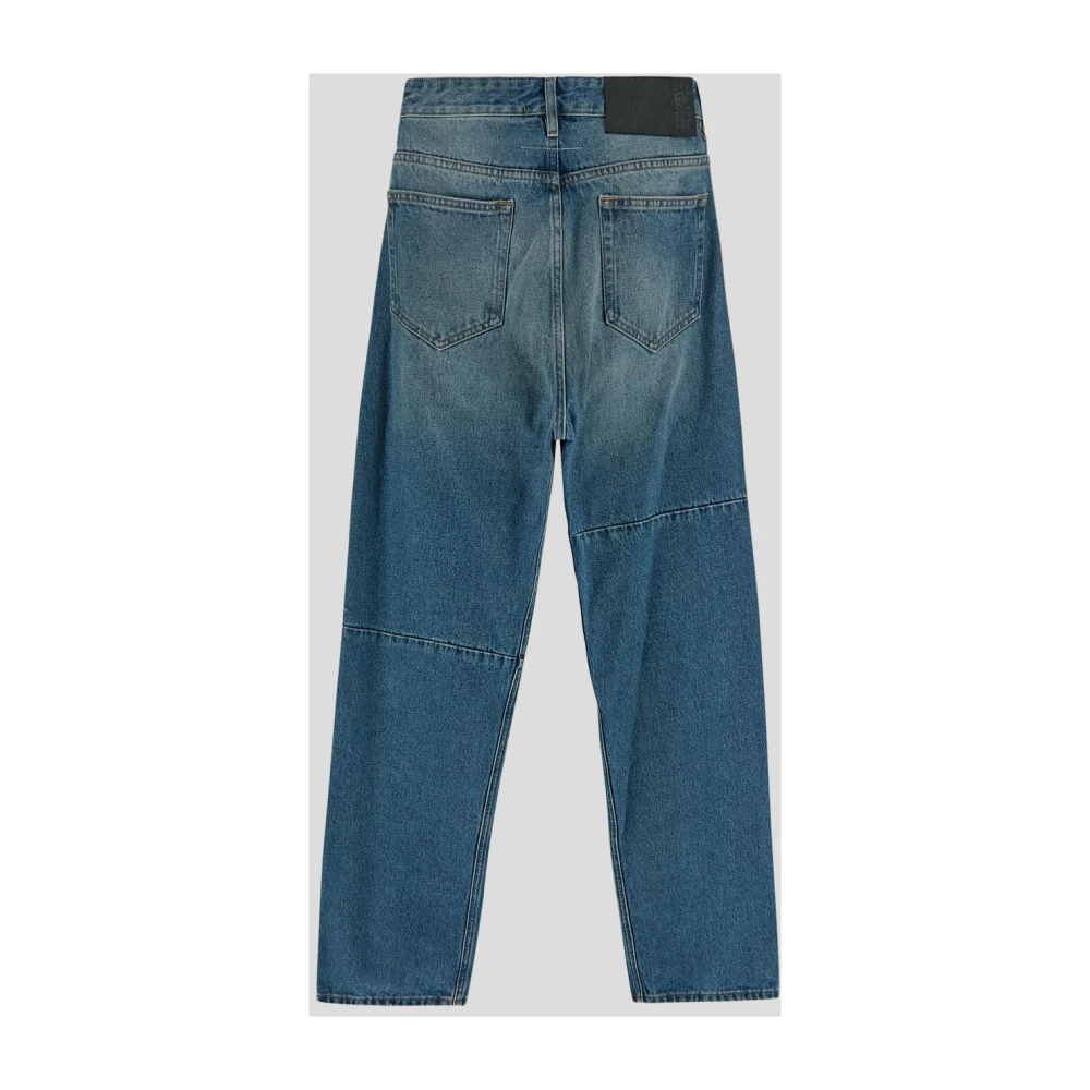 MM6 Maison Margiela Wijde Pijp Katoenen Jeans Blue Heren