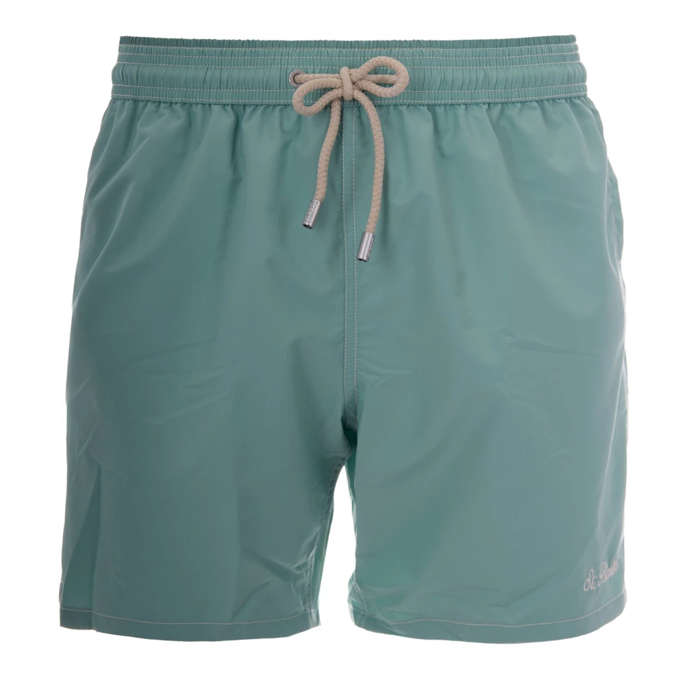 Mc2 Saint Barth Men's Blue Patmos Swim Short With Back Flap Pocket - Beachwear - Xl - Swimwear