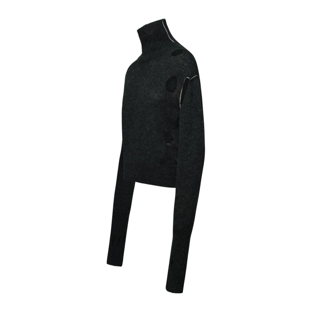 MM6 Maison Margiela Grijze Alpaca Blend Turtleneck Green Dames