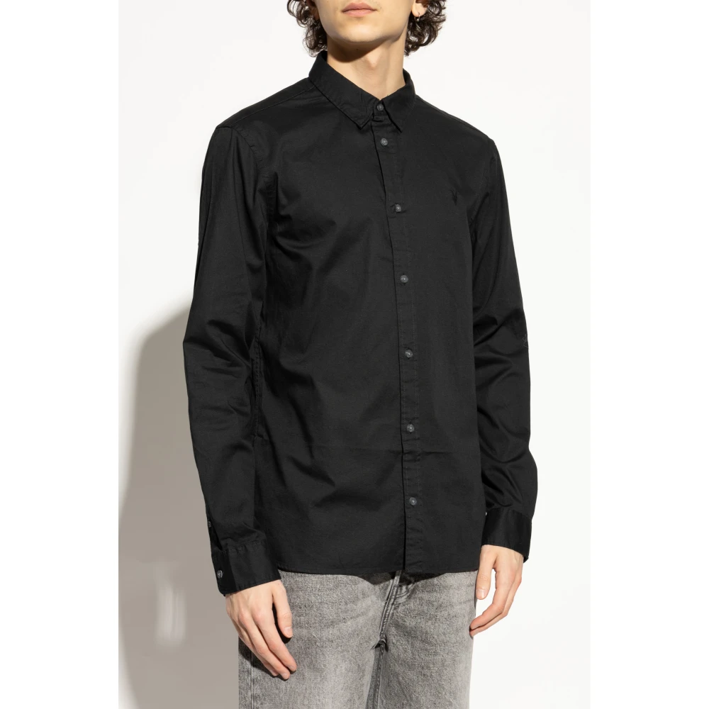AllSaints Shirt Hawthorne Black Heren