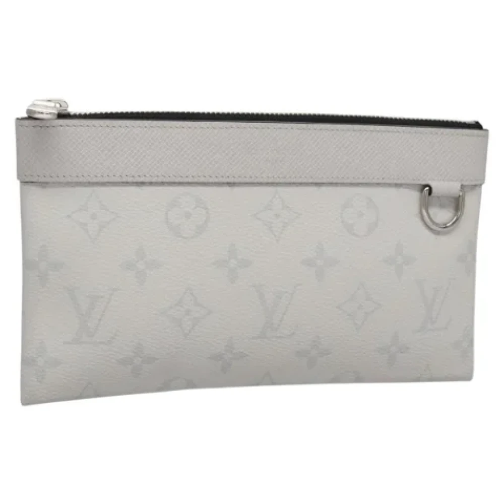 Louis Vuitton Vintage Pre-owned Leather clutches Gray Dames