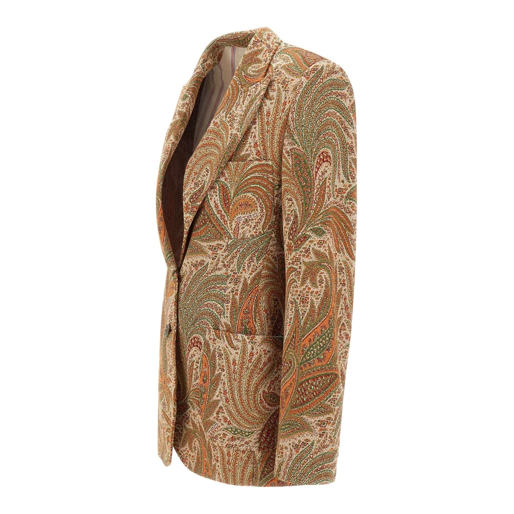 ETRO Paisley Jacquard Blazer Oranje Orange Dames
