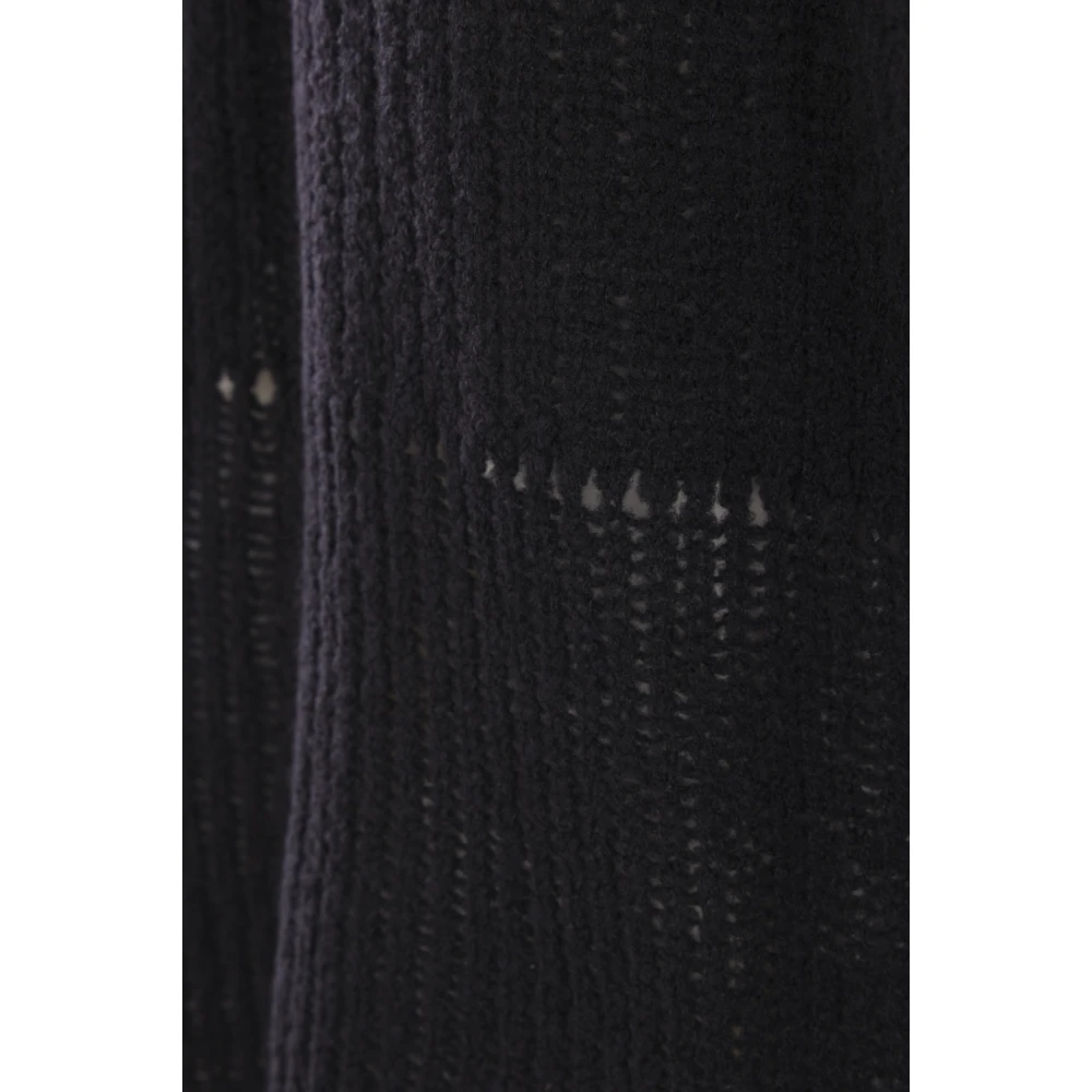 Rick Owens Oversized Geribbelde Trui Black Heren