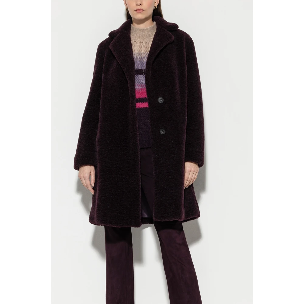 LUISA CERANO Bordeaux Faux Fur Blazerjas Red Dames