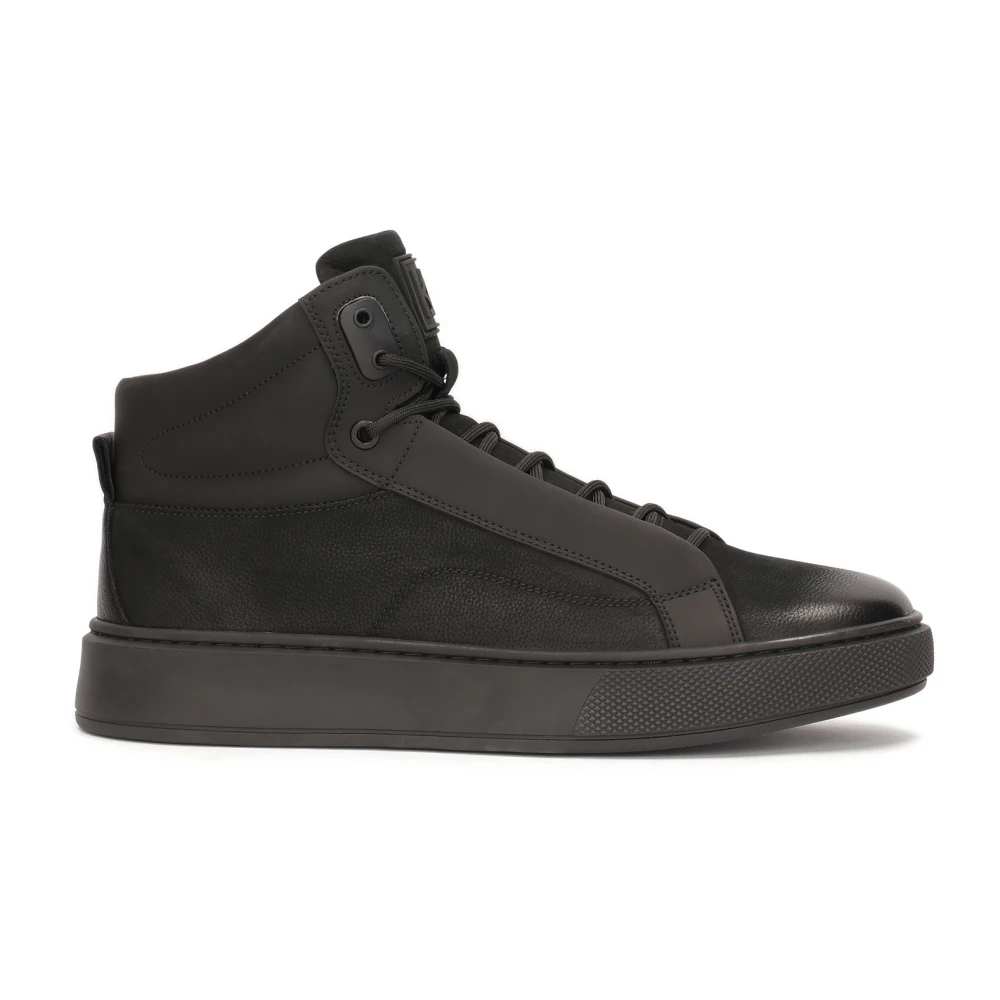 Kazar Zwarte herensneakers met hoge schacht Heren Schoenen