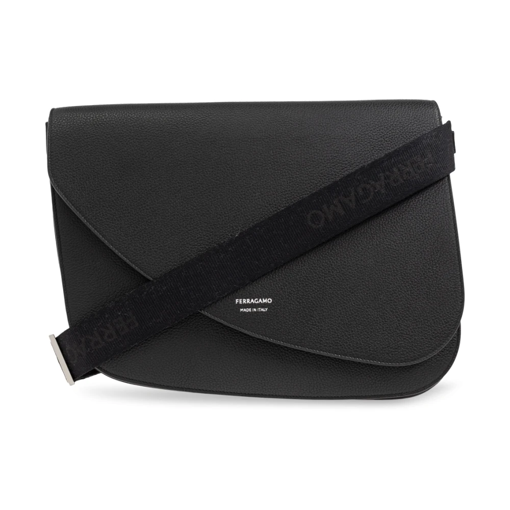 Salvatore Ferragamo Schoudertas Black Heren