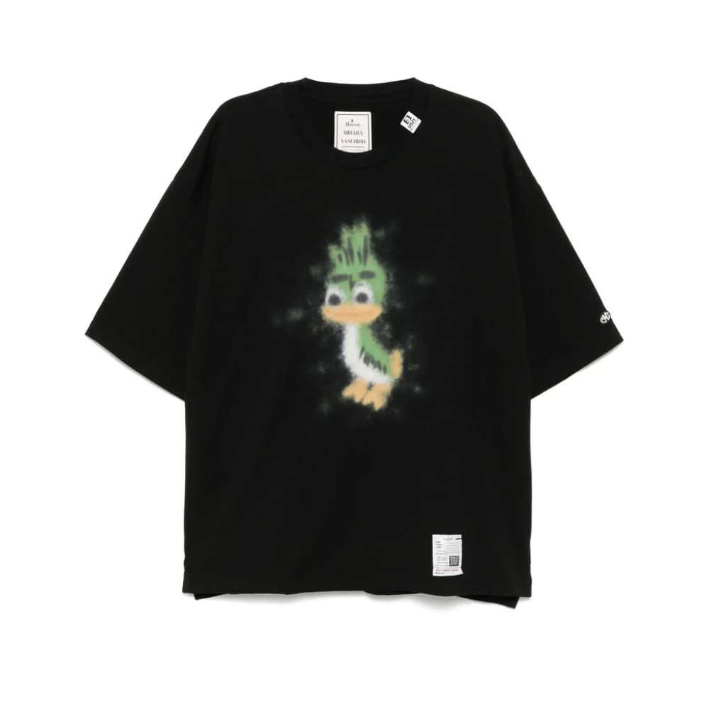 Mihara Yasuhiro Zwart Crew Neck T-shirt Black Heren