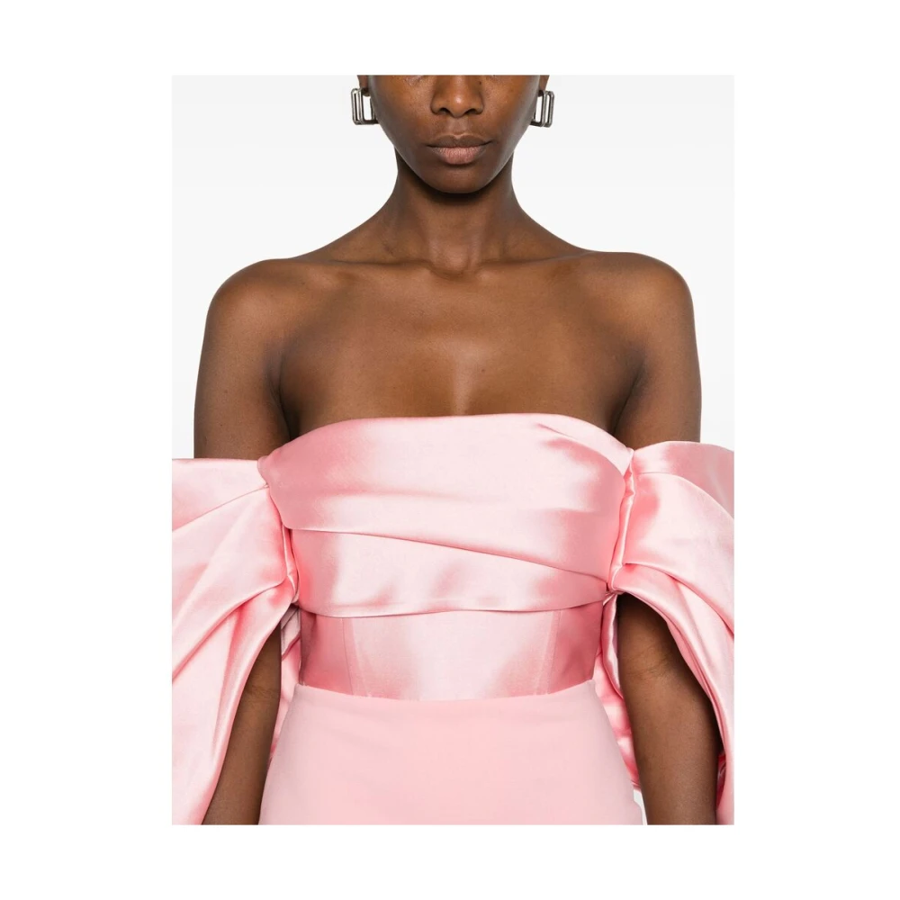 Solace London Bubblegum Roze Geplooide Jurk Pink Dames