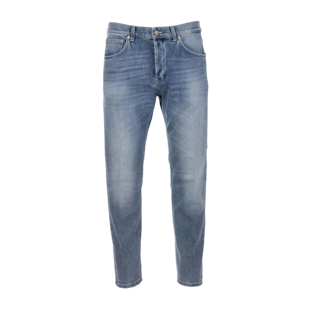 Dondup Blauwe Katoenen Jeans met Vijf Zakken Blue Heren