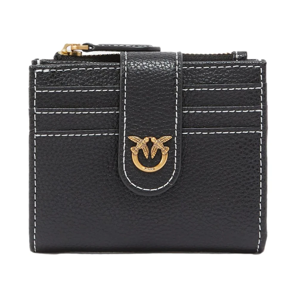 Pinko , Wallets & Cardholders, Female, Black, One Size, Stylish Card Holder Wallet