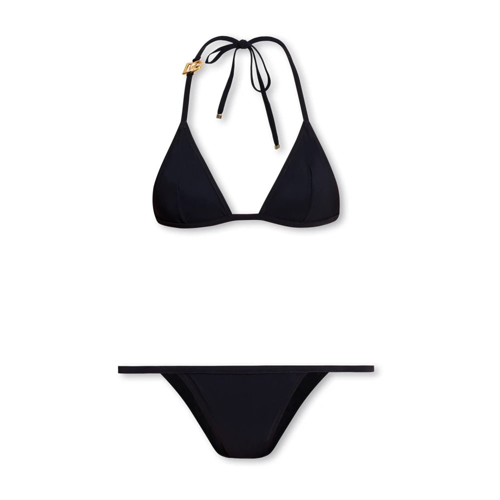 Dolce & Gabbana Women's Black Bikinis, L, Bikini With Logo