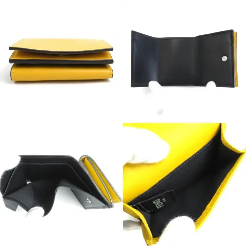 Fendi Vintage Pre-owned Leather wallets Yellow Dames