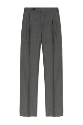 Wool Pleated Trousers