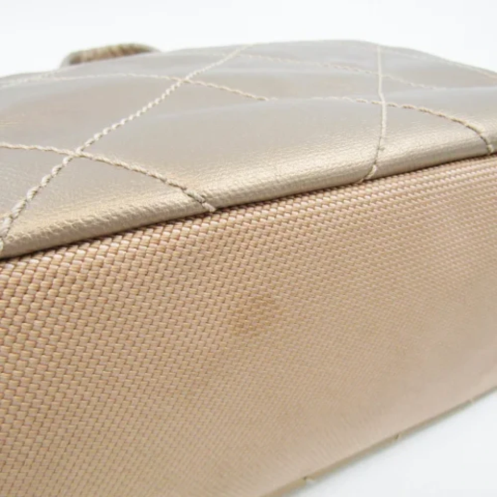Chanel Vintage Pre-owned Canvas chanel-bags Yellow Dames