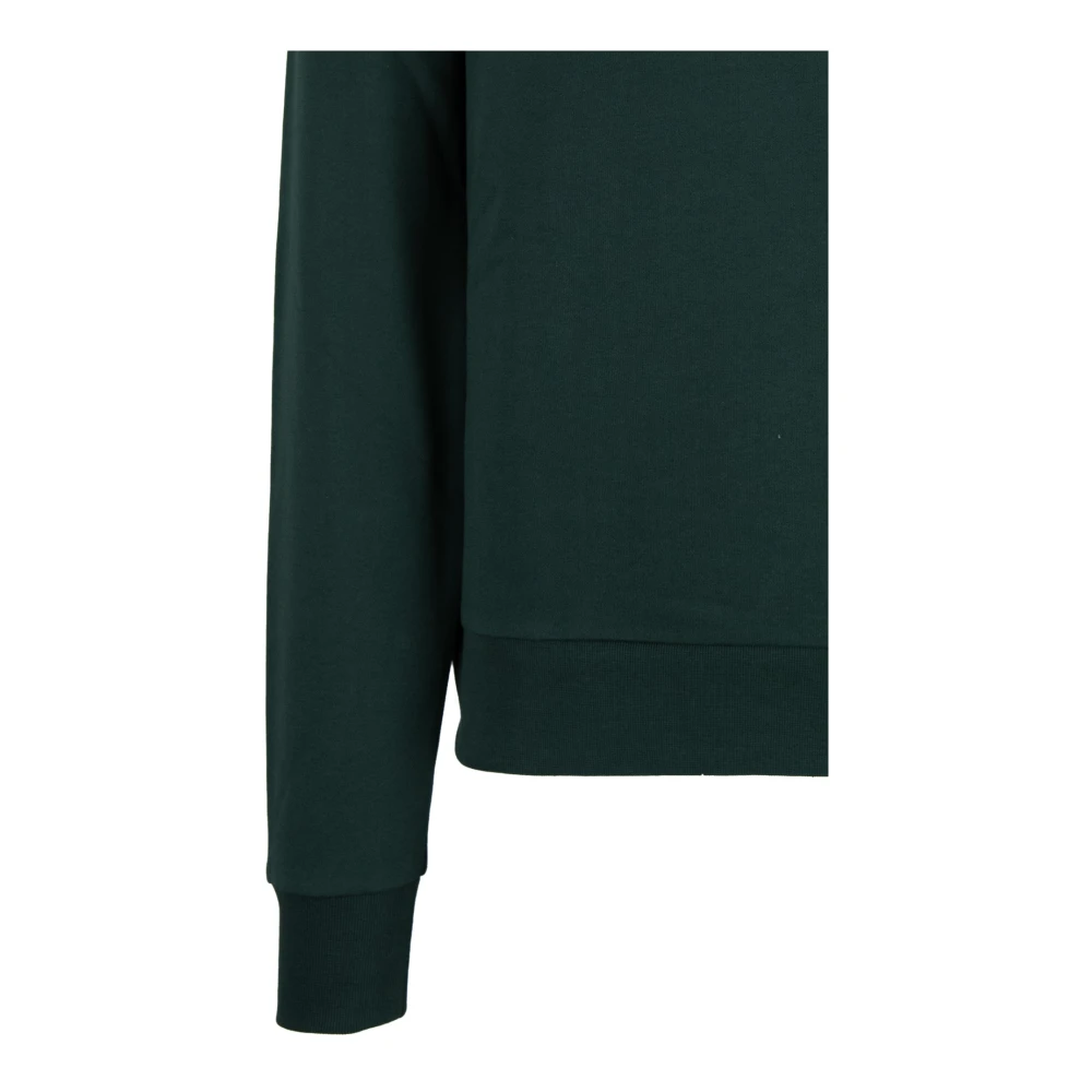 Herno Heren hoodie met siliconen logo Green Heren