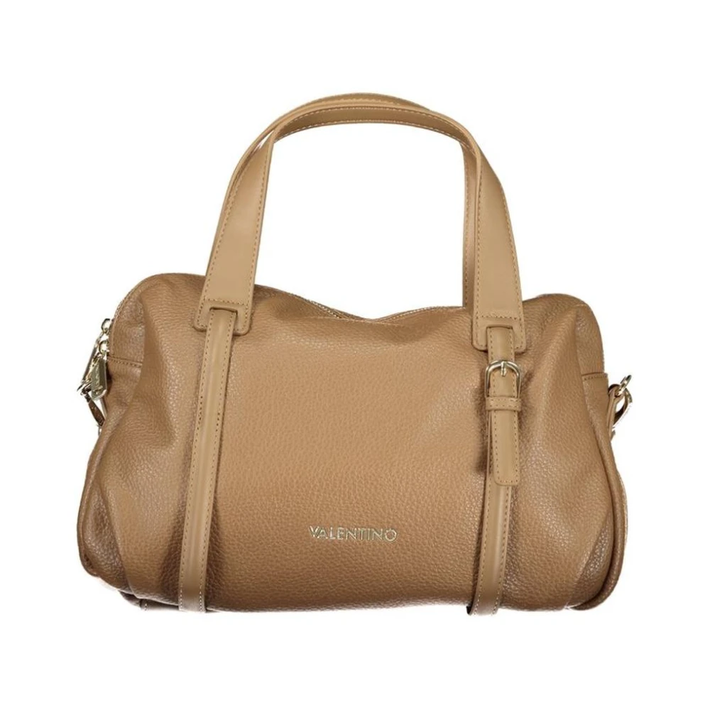 Valentino Women's Brown Polyethylene Handbag With Textured Finish - Handbags - One Size - Bags