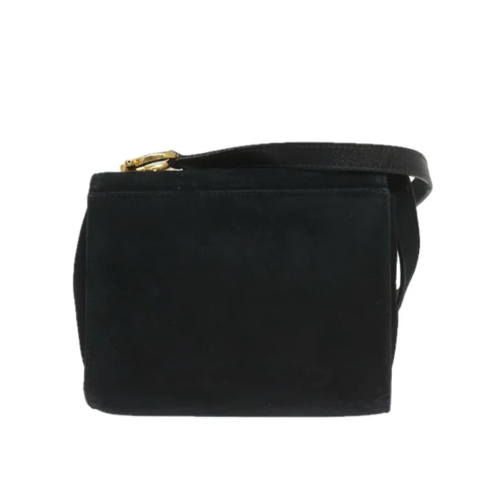 Salvatore Ferragamo Pre-owned Suede shoulder-bags Black Dames