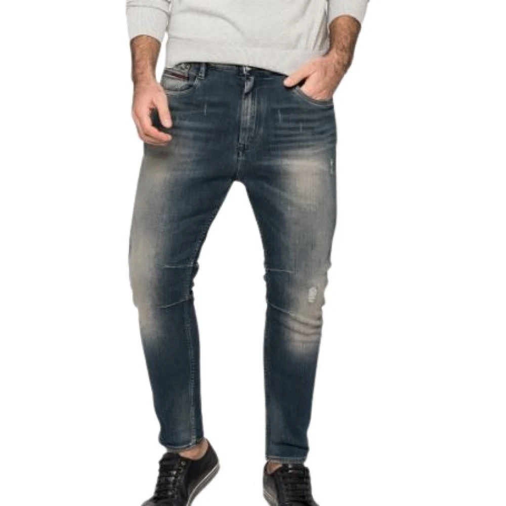 Tommy Hilfiger Blauwe Jeans 5-Pocket Broek Blue Heren