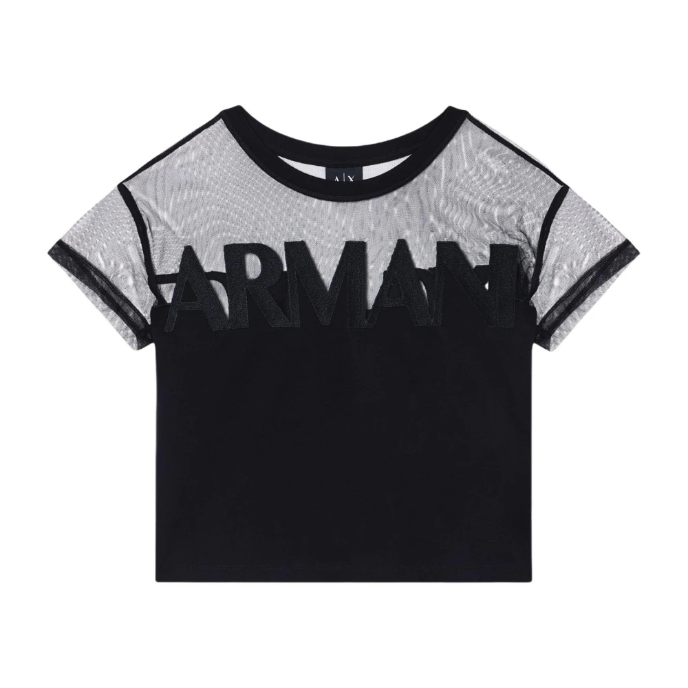 Armani Exchange Vrouw Zwart Tops Dames, L, T-Shirts