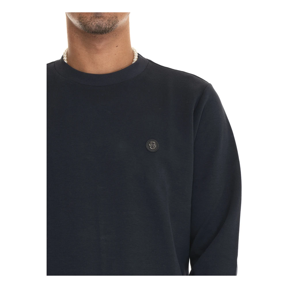 Boss Sweatshirt met geborduurd logo Blue Heren