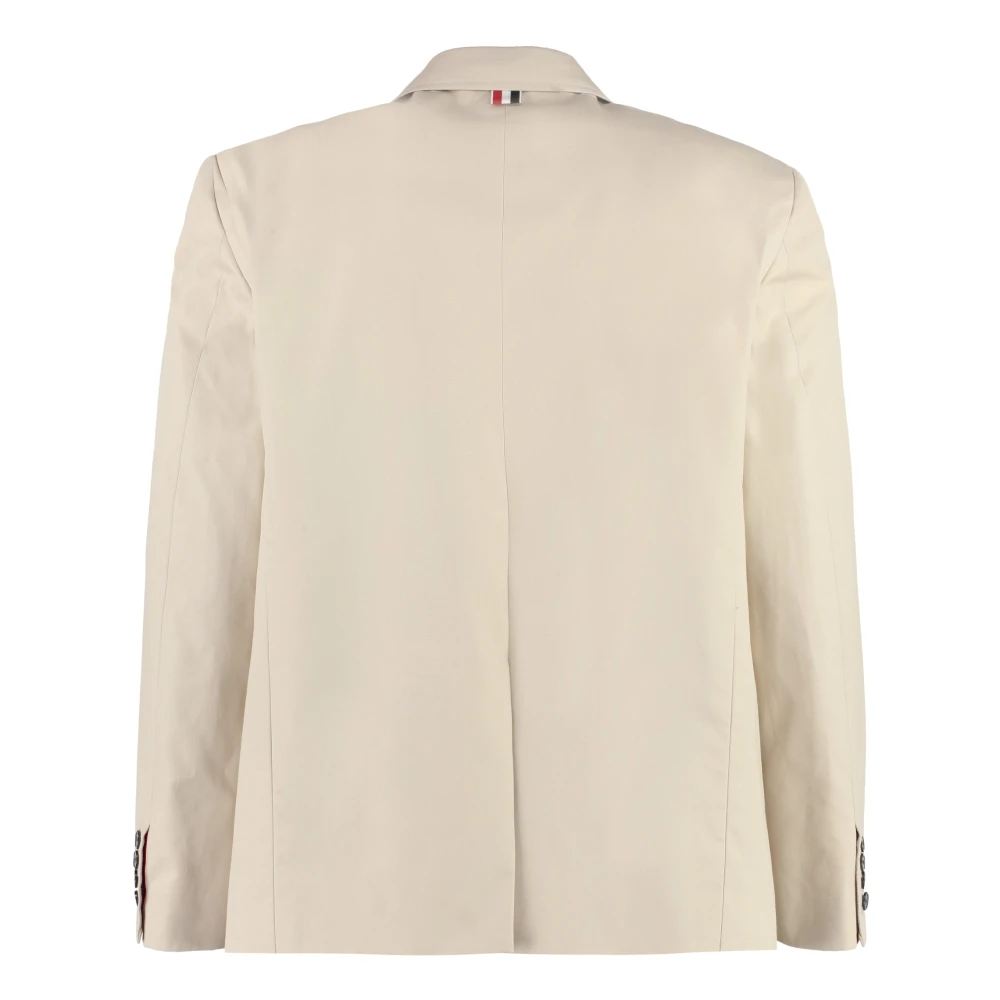 Thom Browne Techno Blazer met Reverskraag Beige Heren