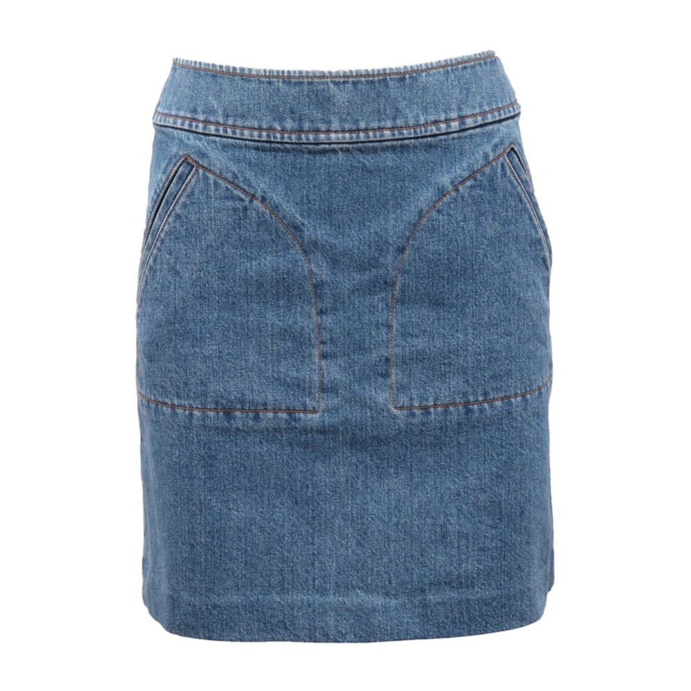 A.p.c. Women's Blue Denim Skirts, 2XS, Shanya Skirt