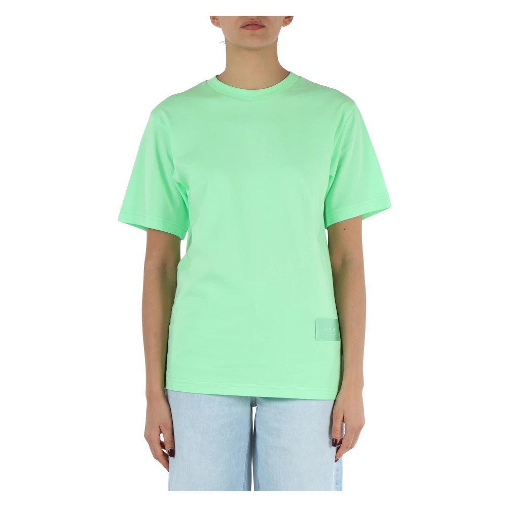 Replay Katoenen Logo T-shirt Green Dames