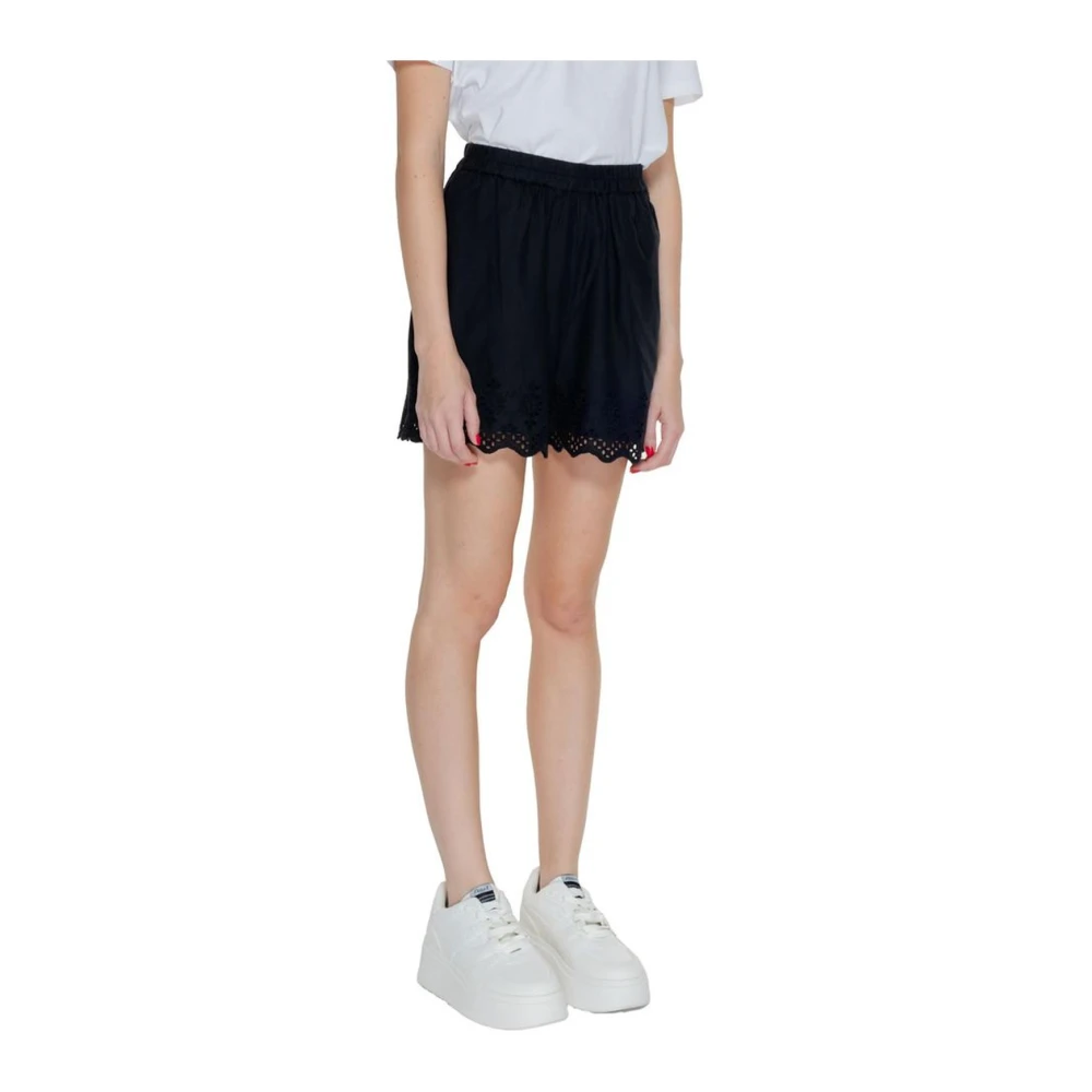 Only Katoenmix Dames Shorts Collectie Black Dames