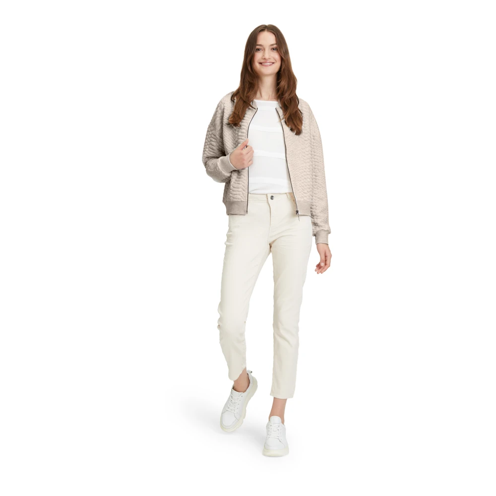 Betty & Co Sweatjack met moderne stijl Beige Dames