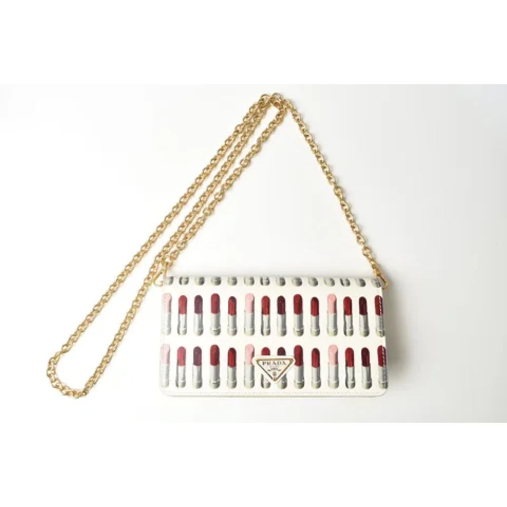 Prada Vintage Pre-owned Canvas wallets White Dames