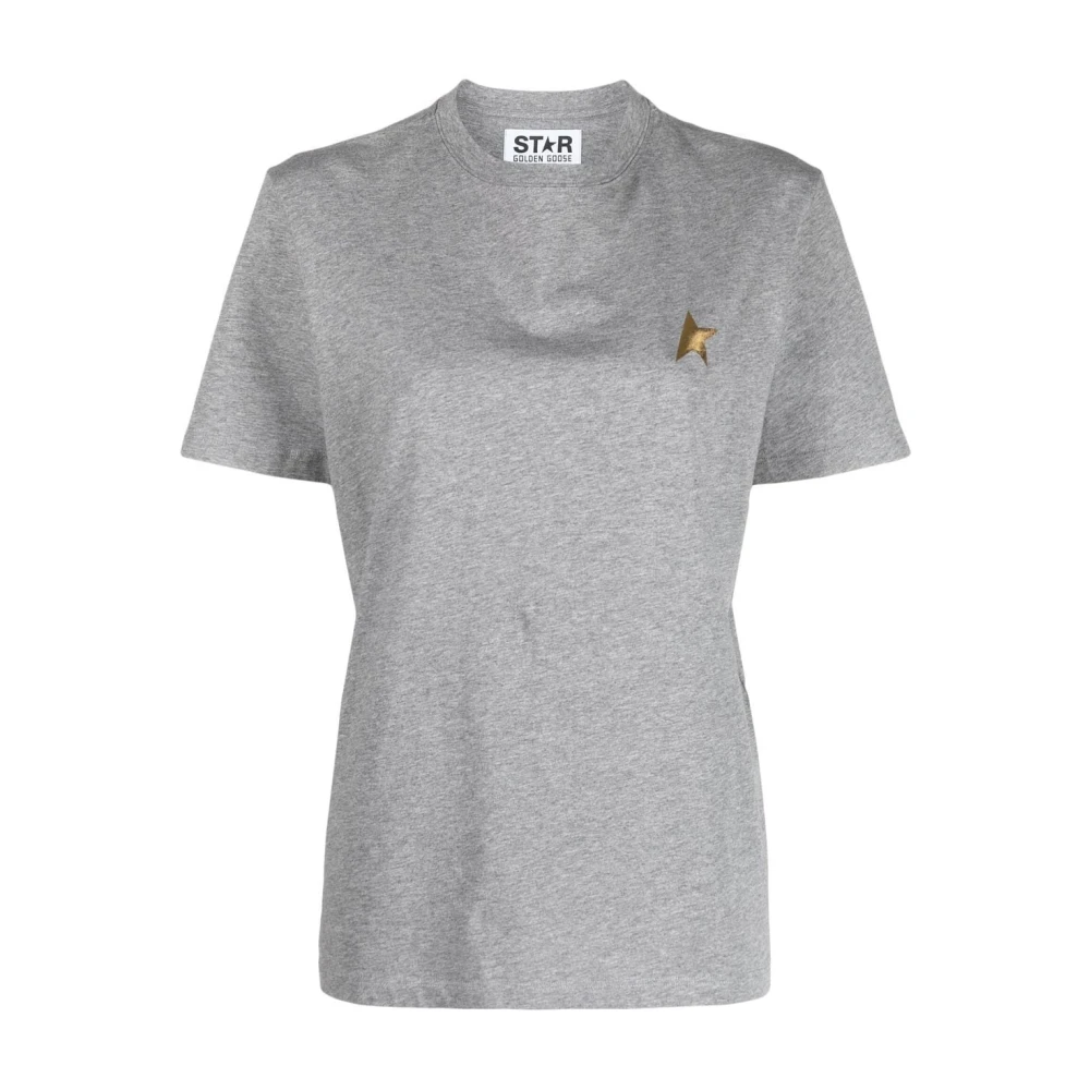 Golden Goose Iconisch Star Logo Katoenen T-Shirt voor Dames Gray Dames