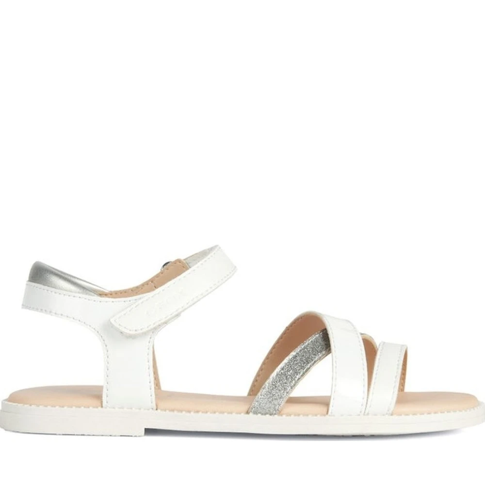 Geox Girls White Kids Sandals, 28 Eu, Sandals Karly