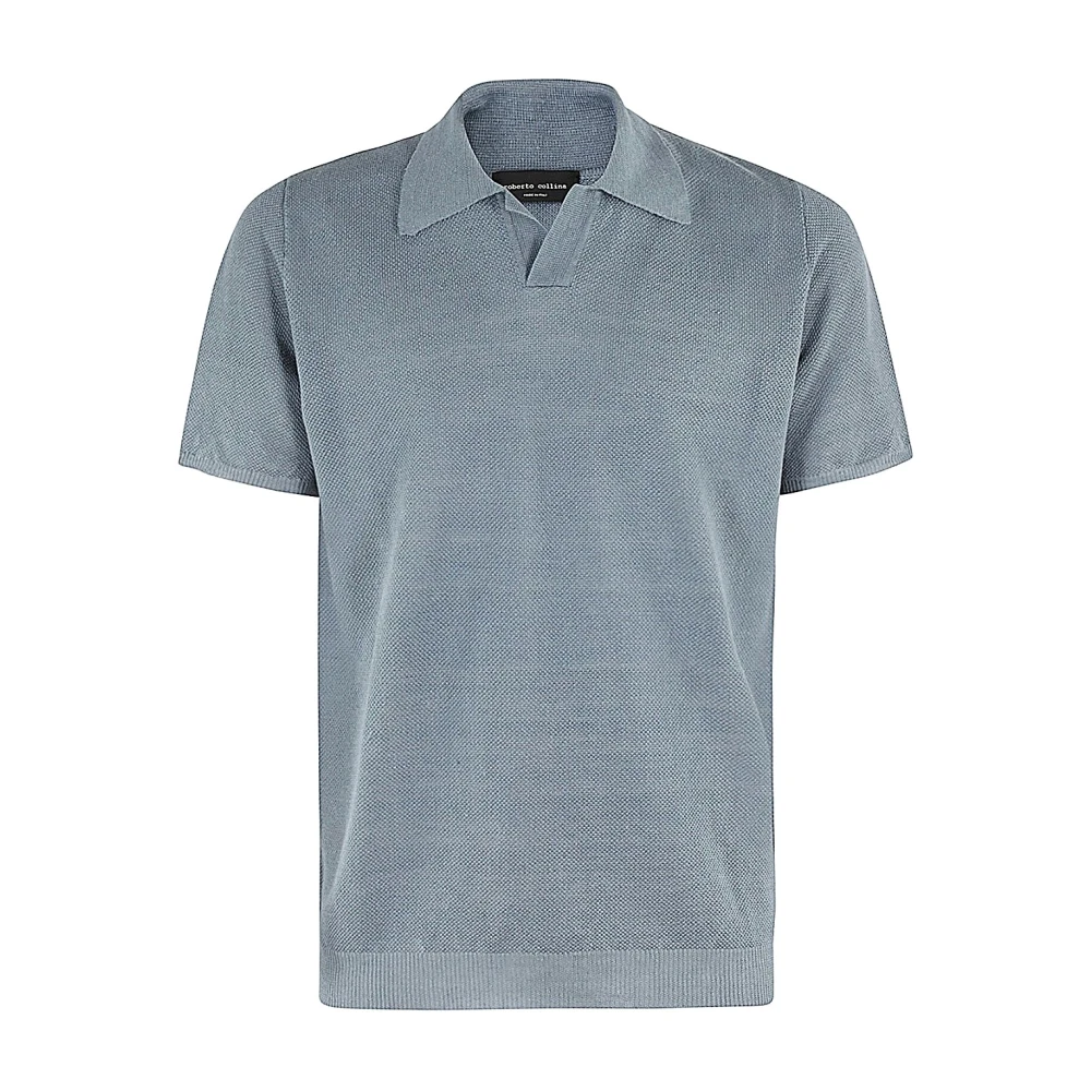 Roberto Collina Stijlvolle Polo Shirt voor Mannen Gray Heren