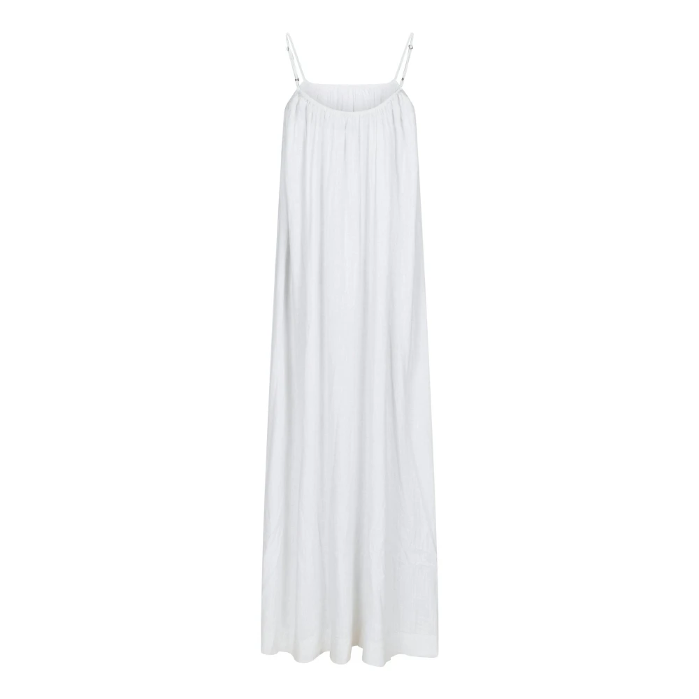 NEO NOIR Zachte Linnen Maxi Jurk White Dames