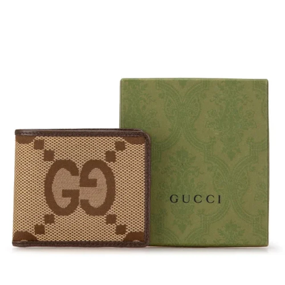 Gucci Vintage Pre-owned Canvas wallets Beige Dames