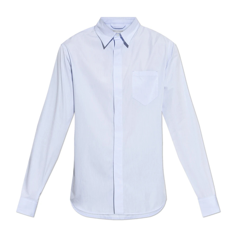 Iceberg Mannelijk Blauw Overhemden Heren, S, Katoen, Pocket Shirt