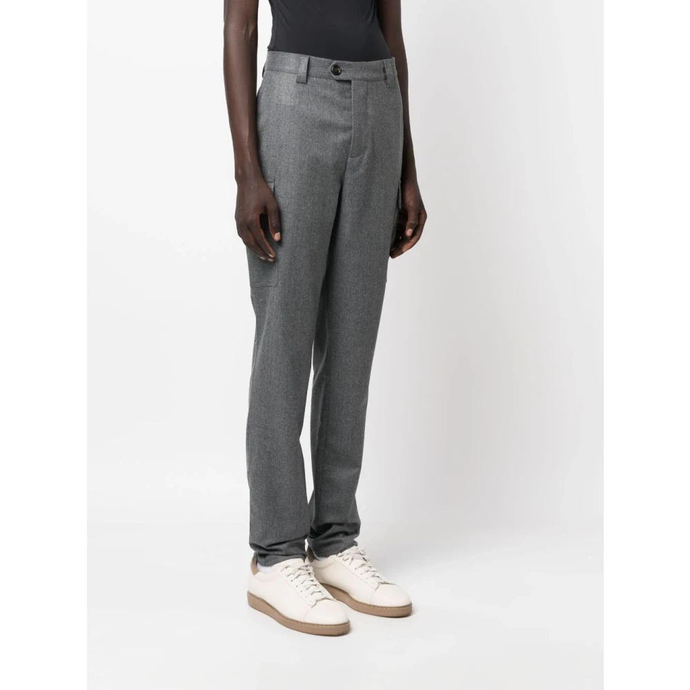 BRUNELLO CUCINELLI Rechte broek Gray Heren
