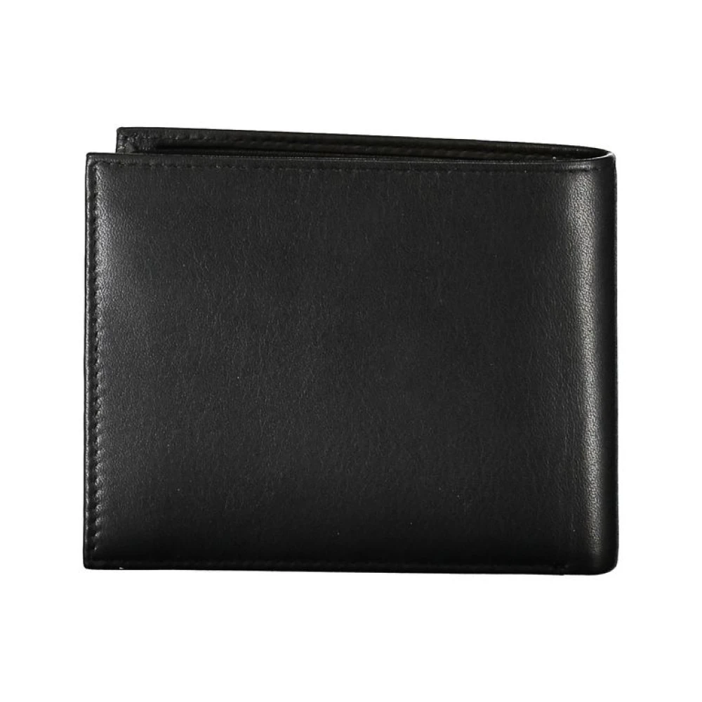 Guess Elegante Lederen Bifold Portemonnee met Muntvakje Black Heren