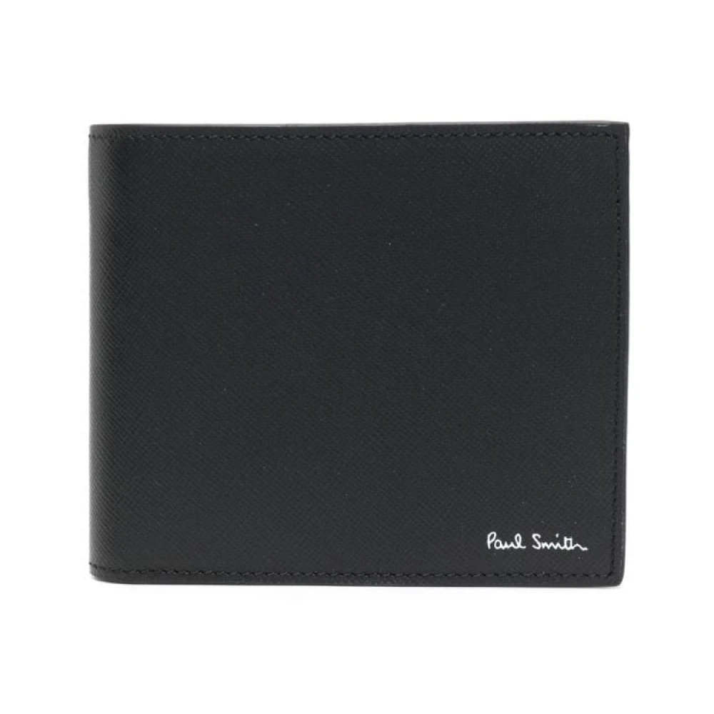 PS By Paul Smith Zwarte leren bi-fold portemonnee Black Heren