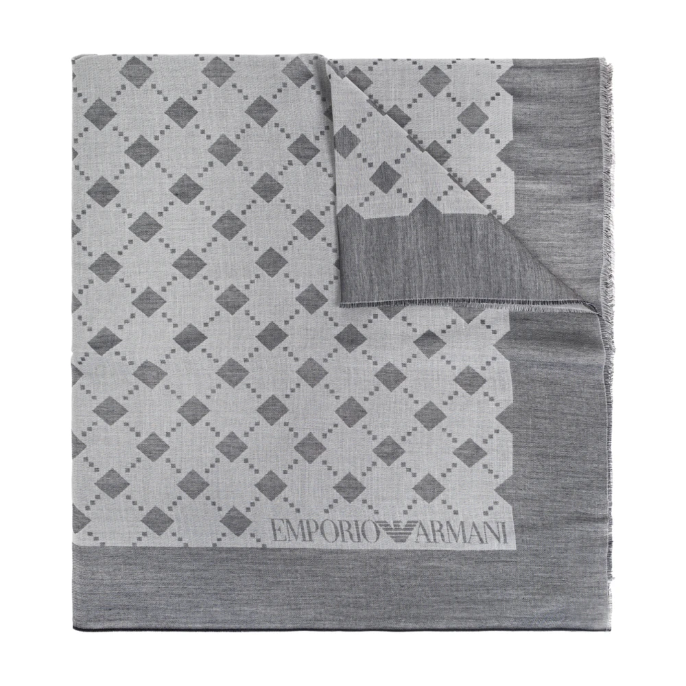 Emporio Armani Sjaal met monogram Gray Heren